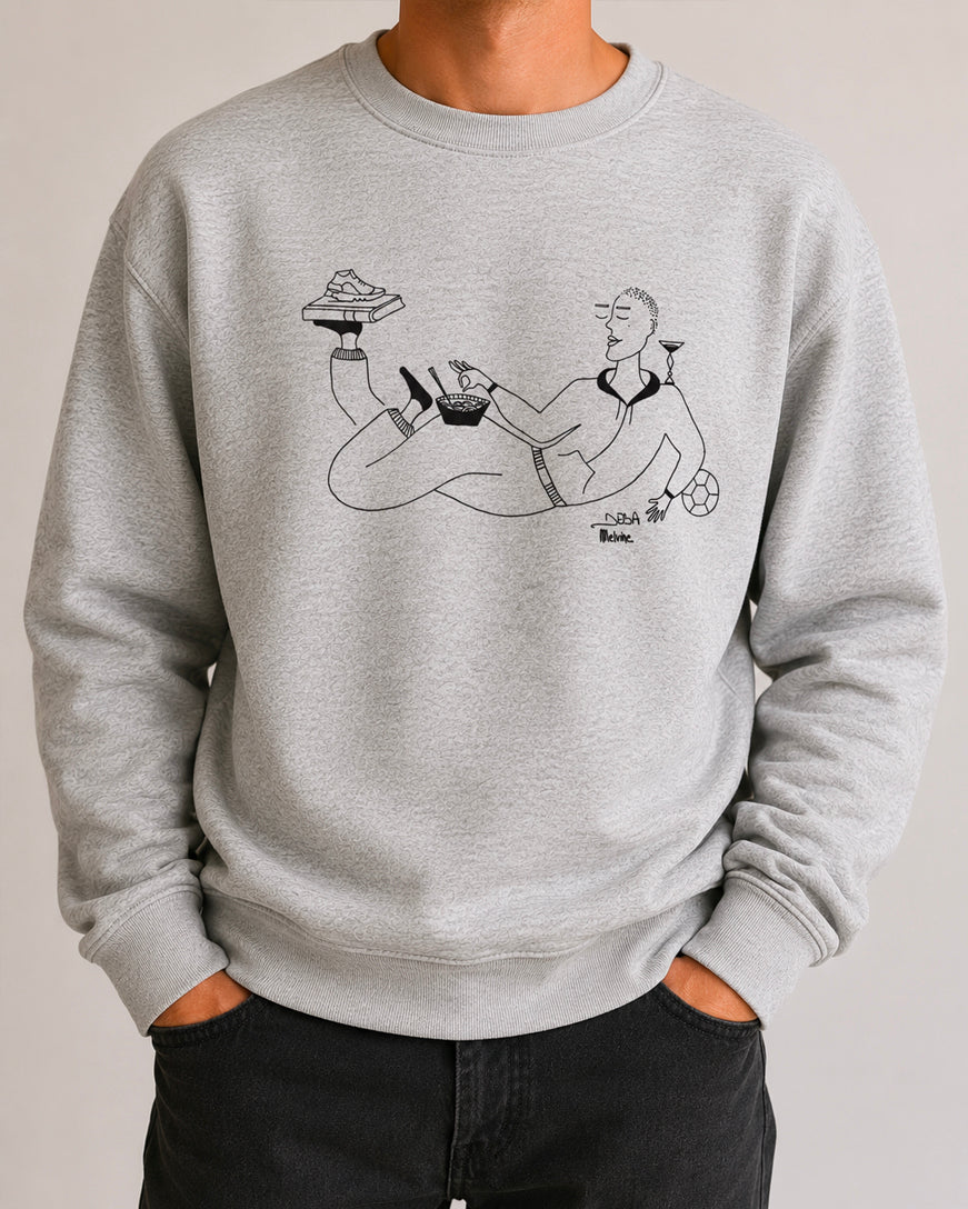 Sweat-Shirt « Jongler entre les mondes » par Melvine Deba