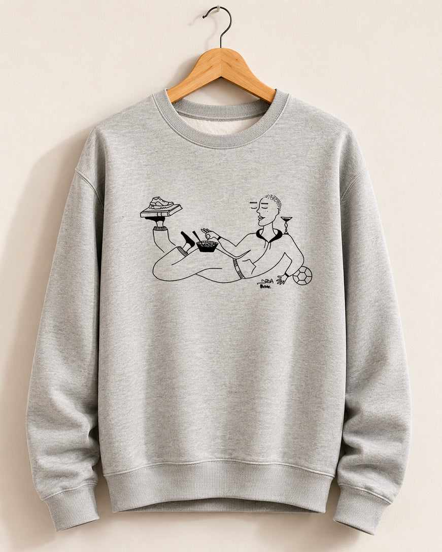 Sweat-Shirt « Jongler entre les mondes » par Melvine Deba